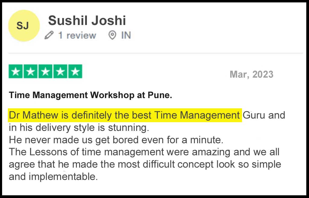 Time Management Trainers in India